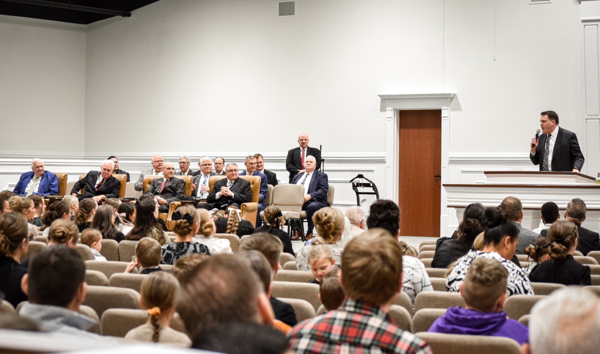 Congregation worshipping together